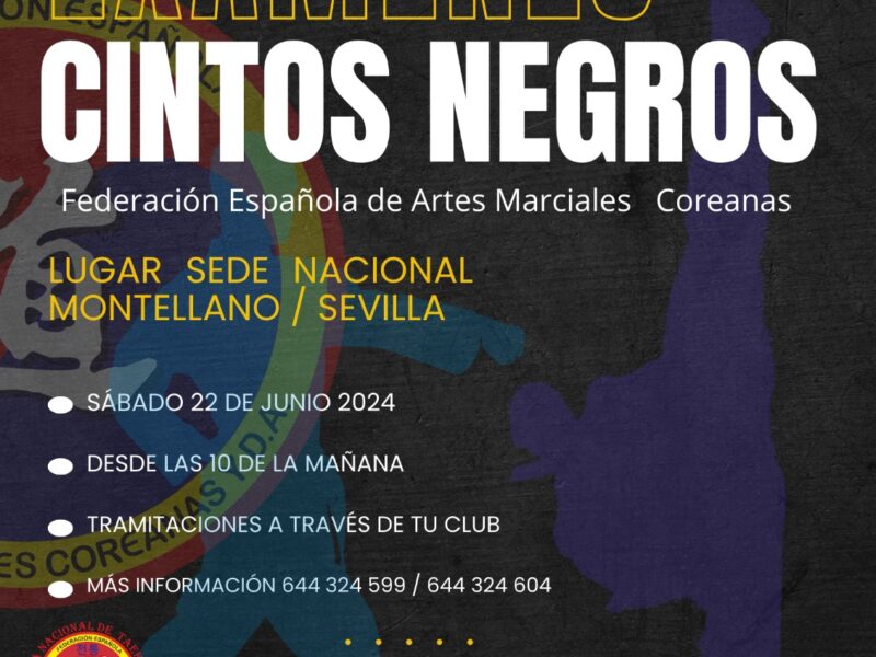 Exámenes cintos negros